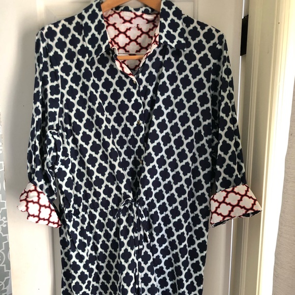 Geometric print cover up - Picture 1 of 4